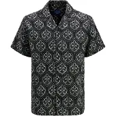 Jack & Jones Overhemd 'JORHydra Noto' zwart / wit