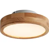 QAZQA Scandinavische plafondlamp hout 30cm incl. LED dimbaar - Pecker