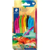 Staedtler balpennen drukknop driekantig transparant 8 stuks