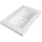Saniclass XXS meubelwastafel 60cm 1 wasbak 0 kraangaten kunstmarmer wit