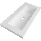 Saniclass XXS meubelwastafel 80cm 1 wasbak 0 kraangaten kunstmarmer wit