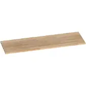 Brauer Ocean Slim Topblad 139,4x46cm - Massief Eiken - Vingerlas Eiken Grijs - Badkamermeubels, Wastafelbladen - 8720359350633