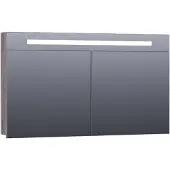 Brauer Promise Spiegelkast 120x70cm MFC 2 Deuren Met Directe LED Verlichting Boven - Driftwood - Spiegels, Spiegelkasten - 8720359369017
