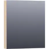 Brauer Impress Deluxe Spiegelkast 59x70cm MFC 1 Deur Met Indirecte LED Verlichting Binnen/onder - Linksdraaiend - Sunlit - Spiegels, Spiegelkasten - 8720359343802
