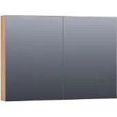 Brauer Impress Deluxe Spiegelkast 99x70cm MFC 2 Deuren Met Indirecte LED Verlichting Binnen/onder - Chateau - Spiegels, Spiegelkasten - 8720359343253
