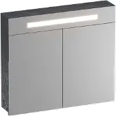 Brauer Promise Spiegelkast 80x70cm MFC 2 Deuren Met Directe LED Verlichting Boven - Damascus - Spiegels, Spiegelkasten - 8720359387318