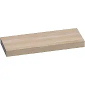 Brauer Creek Topblad Vrijhangend 119,6x50cm - Massief Eiken - Lamellen Eiken Wit - Badkamermeubels, Wastafelbladen - 8720359347695