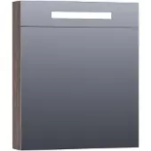 Brauer Promise Deluxe Spiegelkast 59x70cm MFC 1 Deur Met Directe LED Verlichting Boven - Rechtsdraaiend - Grove - Spiegels, Spiegelkasten - 8720359342614