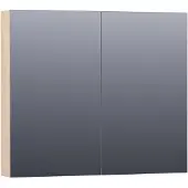 Brauer Impress Spiegelkast 80x70cm MFC 2 Deuren - Sunlit - Spiegels, Spiegelkasten - 8720359345899