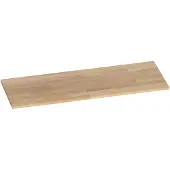 Brauer Ocean Slim Topblad 119,6x46cm - Massief Eiken - Vingerlas Eiken Grijs - Badkamermeubels, Wastafelbladen - 8720359350626