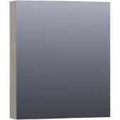 Brauer Impress Spiegelkast 59x70cm MDF 1 Deur - Rechtsdraaiend - Mat Taupe - Spiegels, Spiegelkasten - 8720359345561