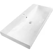 Brauer Aurora Meubelwastafel 101x46cm - Keramiek - 1 Kraangat - Wit - 8720359355171 - Rechthoekig - Wastafels, Meubelwastafels