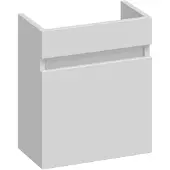 Brauer Joy Fonteinonderkast 39,5x21,6cm MDF - Rechtsdraaiend - Mat Wit - 8720359370600 - Wastafels, Fonteinen, Fonteinonderkasten