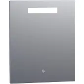 Brauer Garnet Spiegel 60x70cm - LED Verlichting Boven - Glas - Rechthoekig - Spiegels, Badkamerspiegels - 8720359338549