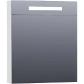 Brauer Promise Deluxe Spiegelkast 99x70cm MDF 2 Deuren Met Directe LED Verlichting Boven - Mat Wit - Spiegels, Spiegelkasten - 8720359342140