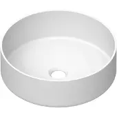 Brauer Circle Opzetwastafel Cilinder 36cm Keramiek Mat Wit - 8720359385543 - Wastafels, Opzetwastafels
