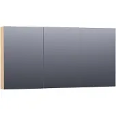 Brauer Impress Spiegelkast 139x70cm Massief Eiken 3 Deuren - Lamellen Eiken Naturel - Spiegels, Spiegelkasten - 8720359345257