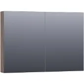 Brauer Impress Spiegelkast 99x70cm MFC 2 Deuren - Grove - Spiegels, Spiegelkasten - 8720359344571