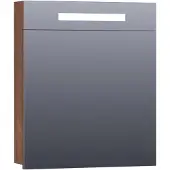 Brauer Promise Spiegelkast 59x70cm MFC 1 Deur Met Directe LED Verlichting Boven - Rechtsdraaiend - Forest Cacao - Spiegels, Spiegelkasten - 8720359341839