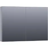 Brauer Impress Spiegelkast 99x70cm MDF 2 Deuren - Mat Grijs - Spiegels, Spiegelkasten - 8720359344663