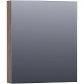 Brauer Impress Spiegelkast 59x70cm MFC 1 Deur - Linksdraaiend - Grove - Spiegels, Spiegelkasten - 8720359345356