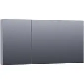 Brauer Impress Spiegelkast 139x70cm MDF 3 Deuren - Mat Grijs - Spiegels, Spiegelkasten - 8720359345165