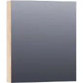 Brauer Impress Deluxe Spiegelkast 59x70cm MFC 1 Deur Met Indirecte LED Verlichting Binnen/onder - Linksdraaiend - Forest Wheat - Spiegels, Spiegelkasten - 8720359343963