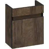 Brauer Joy Edge Fonteinonderkast 39,5x21,6cm MFC Zwarte Kanten - Rechtsdraaiend - Grove - 8720359377814 - Wastafels, Fonteinen, Fonteinonderkasten