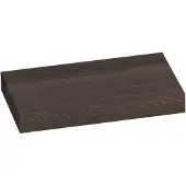 Brauer Creek Topblad Vrijhangend 80,6x50cm - Massief Eiken - Lamellen Eiken Zwart - Badkamermeubels, Wastafelbladen - 8720359348050
