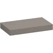 Brauer Creek Topblad Vrijhangend 80,6x50cm - MDF - Mat Taupe - Badkamermeubels, Wastafelbladen - 8720359388803