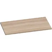 Brauer Ocean Slim Topblad 80,6x46cm - Massief Eiken - Lamellen Eiken Wit - Badkamermeubels, Wastafelbladen - 8720359347589