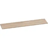 Brauer Ocean Slim Topblad 198,6x46cm - Massief Eiken - Lamellen Eiken Wit - Badkamermeubels, Wastafelbladen - 8720359347183
