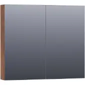 Brauer Impress Spiegelkast 80x70cm MFC 2 Deuren - Forest Cacao - Spiegels, Spiegelkasten - 8720359346018