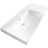 Brauer Aurora Meubelwastafel 101x46cm - Keramiek - Zonder Kraangat - Links - Wit - 8720359355188 - Rechthoekig - Wastafels, Meubelwastafels