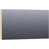 Brauer Impress Spiegelkast 119x70cm Massief Eiken 2 Deuren - Lamellen Eiken Wit - Spiegels, Spiegelkasten - 8720359345035