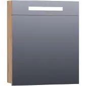 Brauer Promise Spiegelkast 59x70cm MFC 1 Deur Met Directe LED Verlichting Boven - Linksdraaiend - Chateau - Spiegels, Spiegelkasten - 8720359341785