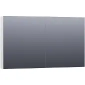 Brauer Impress Spiegelkast 119x70cm MDF 2 Deuren - Hoogglans Wit - Spiegels, Spiegelkasten - 8720359344861