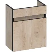 Brauer Joy Edge Fonteinonderkast 39,5x21,6cm MFC Zwarte Kanten - Linksdraaiend - Forest Wheat - 8720359377883 - Wastafels, Fonteinen,