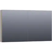 Brauer Impress Spiegelkast 119x70cm MDF 2 Deuren - Map Taupe - Spiegels, Spiegelkasten - 8720359344922