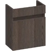Brauer Joy Fonteinonderkast 39,5x21,6cm Massief Eiken - Linksdraaiend - Lamellen Eiken Zwart - 8720359370778 - Wastafels, Fonteinen,
