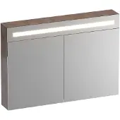 Brauer Promise Deluxe Spiegelkast 99x70cm MFC 2 Deuren Met Directe LED Verlichting Boven - Erosion - Spiegels, Spiegelkasten - 8720359387325