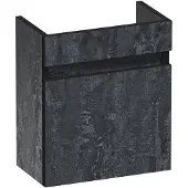 Brauer Joy Edge Fonteinonderkast 39,5x21,6cm MFC Zwarte Kanten - Rechtsdraaiend - Damascus - 8720359388032 - Wastafels, Fonteinen, Fonteinonderkasten