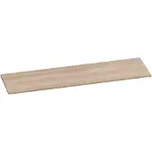 Brauer Ocean Slim Topblad 160,6x46cm - Massief Eiken - Lamellen Eiken Wit - Badkamermeubels, Wastafelbladen - 8720359347084