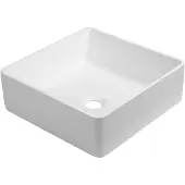 Brauer Vortex Opzetwastafel Vierkant 37x37cm Mat Wit - Fine Stone - 8720359366405 - Wastafels, Opzetwastafels