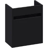 Brauer Adore Fonteinonderkast 39,5x21,5cm MDF - Linksdraaiend - Mat Zwart - 8720359371157 - Wastafels, Fonteinen, Fonteinonderkasten