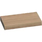 Brauer Creek Topblad Vrijhangend 80,6x50cm - Massief Eiken - Lamellen Eiken Naturel - Badkamermeubels, Wastafelbladen - 8720359348074