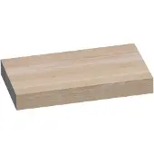 Brauer Creek Topblad Vrijhangend 80,6x50cm - Massief Eiken - Lamellen Eiken Wit - Badkamermeubels, Wastafelbladen - 8720359348098