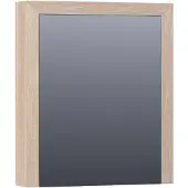 Brauer Rise Spiegelkast 59x70cm Massief Eiken 1 Deur - Rechtsdraaiend - Lamellen Eiken Wit - Spiegels, Spiegelkasten - 8720359344427
