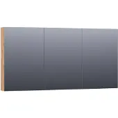 Brauer Impress Deluxe Spiegelkast 139x70cm MFC 3 Deuren Met Indirecte LED Verlichting Binnen/onder - Chateau - Spiegels, Spiegelkasten - 8720359343611