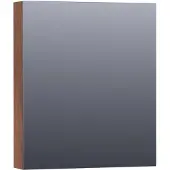 Brauer Impress Deluxe Spiegelkast 59x70cm MFC 1 Deur Met Indirecte LED Verlichting Binnen/onder - Linksdraaiend - Forest Cacao - Spiegels, Spiegelkasten - 8720359343987